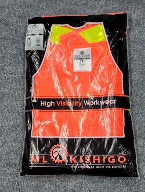 ML Kishigo High Visibility Work Vest Jumbo 1225 MBTA The T New